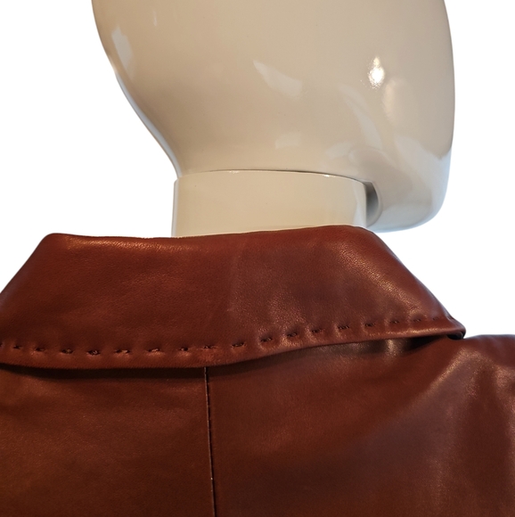 Vintage Juliet Michelle Adler Genuine Leather LAMB Jacket  Button Up RARE - Picture 6 of 10